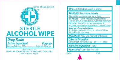 TR-1113 Principal Display Panel.jpg Sterile Alcohol Wipes - TR 1113 Principal Display Panel